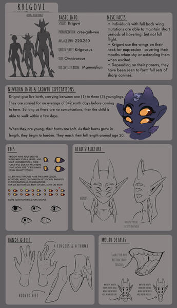 Krigovi species sheet with general species info.